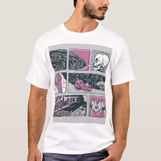 Camiseta Comic Halloween: Ilustracion divertido (Anverso)