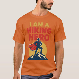 Camiseta Cómic Héroe de Senderismo Diseño de Aventura de Mo