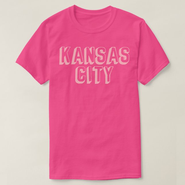 Camiseta Comic Kansas City Bloquea rosa claro (Diseño del anverso)