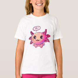 Camiseta Cómic lindo Axolotl al estilo personalizado