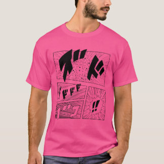 Camiseta cómic manga anime japonés minimalista vintage