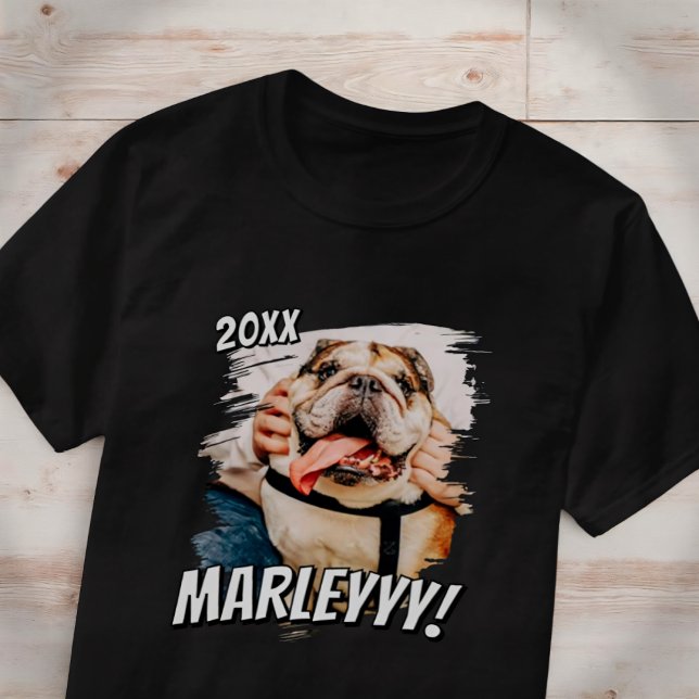 Camiseta Cómic moderno Mascota simple Personalizado Grunge (Subido por el creador)