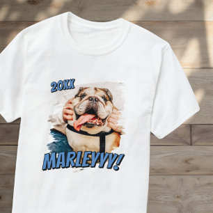Camiseta Cómic moderno Mascota simple Personalizado Grunge