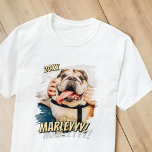 Camiseta Cómic moderno simple Personalizado Grunge Guay Fot<br><div class="desc">Este diseño sencillo y clásico está compuesto por tipografía de la síspera y añada una foto personalizado de su mascota.</div>