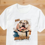 Camiseta Cómic moderno simple Personalizado Grunge Guay Fot<br><div class="desc">Este diseño sencillo y clásico está compuesto por tipografía de la síspera y añada una foto personalizado de su mascota.</div>