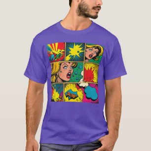 Camiseta Cómic Retro Divertido Arte Pop Divertido Cómic Dib