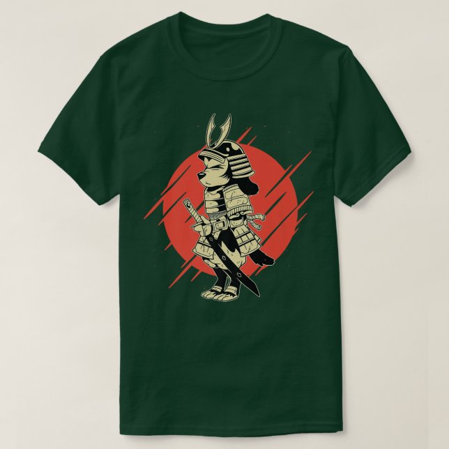 Camiseta Cómic Samurai Warrior Dog  (Diseño del anverso)