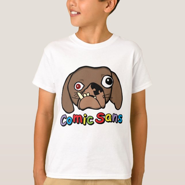 Camiseta Cómic Sans Dog (Anverso)