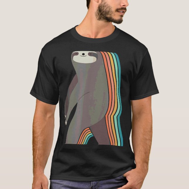 Camiseta Comic Sleepwalker Sloth Rainbow (Anverso)