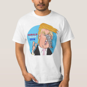 Camiseta cómica del dibujo animado de Donald Trump