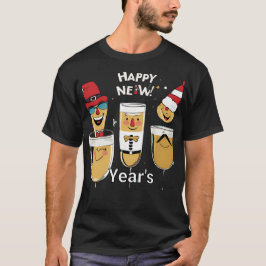 Camiseta Comical celebración de Año Nuevo