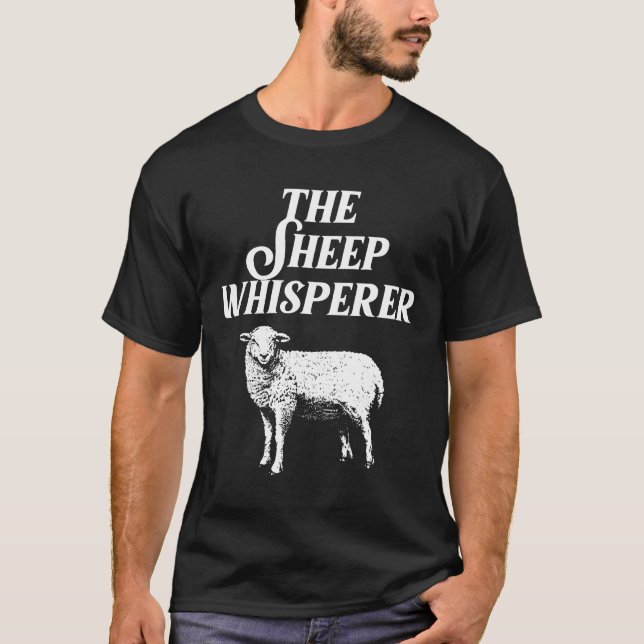 Camiseta Cómicas y divertidas ovejas Whisperer Cute Granjer (Anverso)