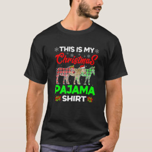 Camiseta Cómico árbol de Navidad cebra amante animales navi