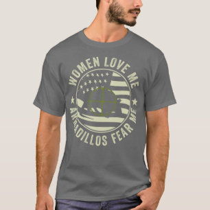 Camiseta Cómico Armadillo Hunter Armadillos me teme