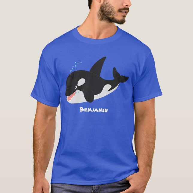 Camiseta Cómico asesino ballena orca personalizado lindo il (Anverso)