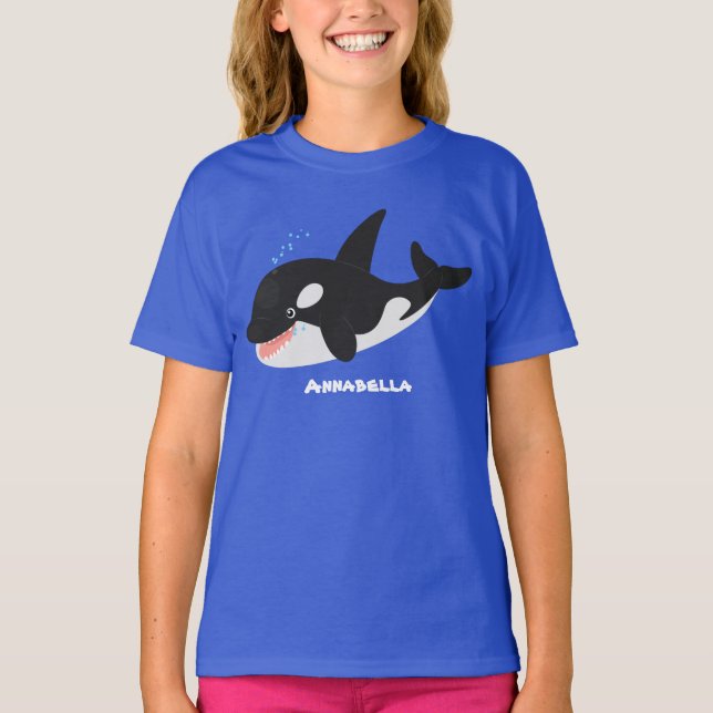 Camiseta Cómico asesino ballena orca personalizado lindo il (Anverso)