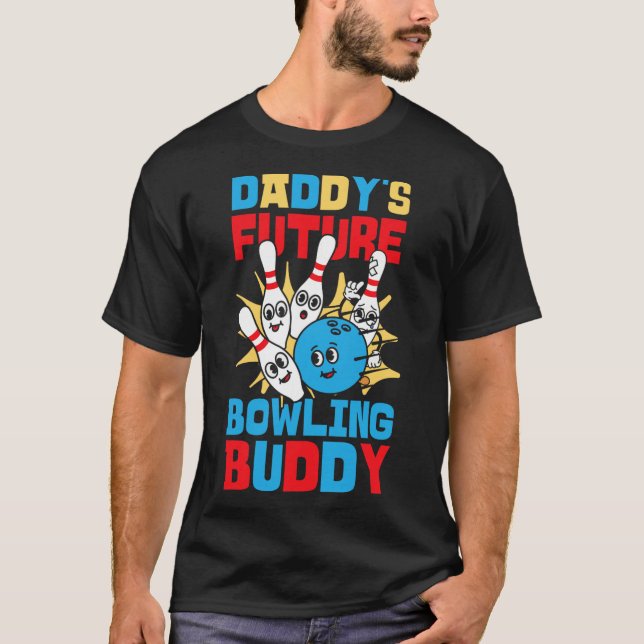 Camiseta Cómico boliche del futuro de bebé papá (Anverso)