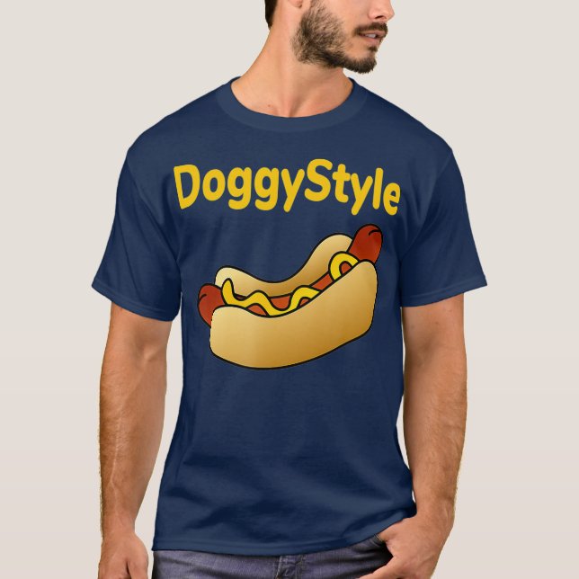 Camiseta Cómico estilo Doggystyle de perro caliente (Anverso)