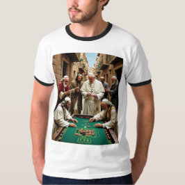 Camiseta Cómico juego callejero del Papa Gambling Street Te