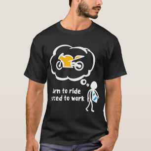 Camiseta Cómico motociclista diciendo Moto en moto