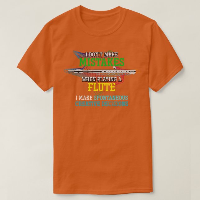 Camiseta Cómico músico cita flauta (Diseño del anverso)