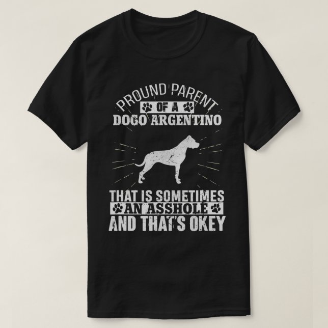 Camiseta Cómico padre de regalos de perro argentino para ho (Diseño del anverso)
