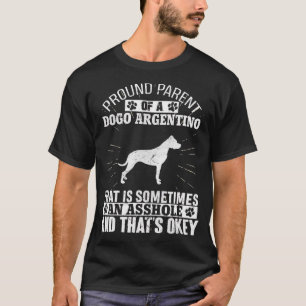 Camiseta Cómico padre de regalos de perro argentino para ho