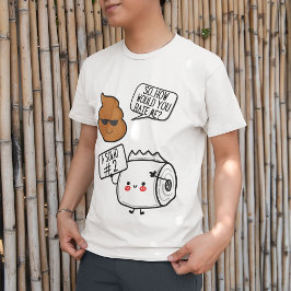 Camiseta Cómico poop y papel higiénico puntaje poo sólido #