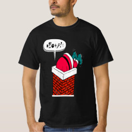 Camiseta Cómico y caprichoso Papá Noel atrapado en la chime