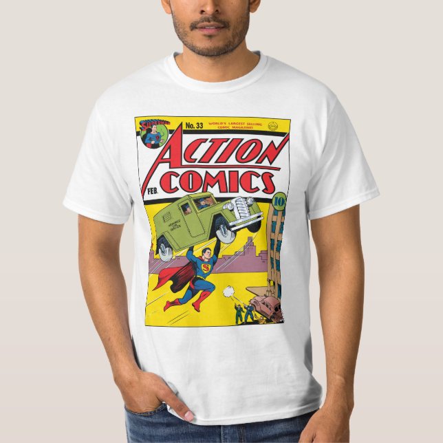 Camiseta Comics de acción #33 (Anverso)