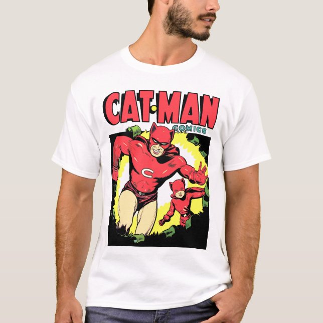 Camiseta Cómics de Cat-Man: junio de 1942 (Anverso)