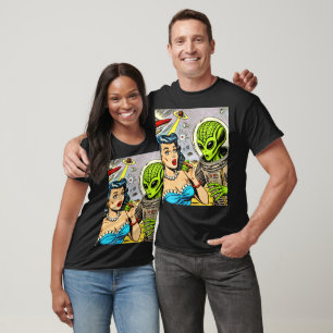 Camiseta Cómics de ciencia ficción retro para extranjeros