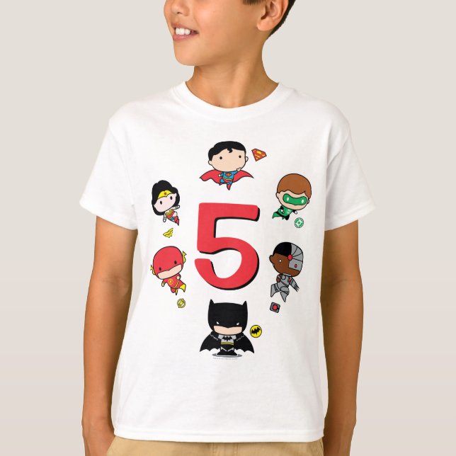 Camiseta Comics de DC | Liga de la Justicia - Cumpleaños de (Anverso)