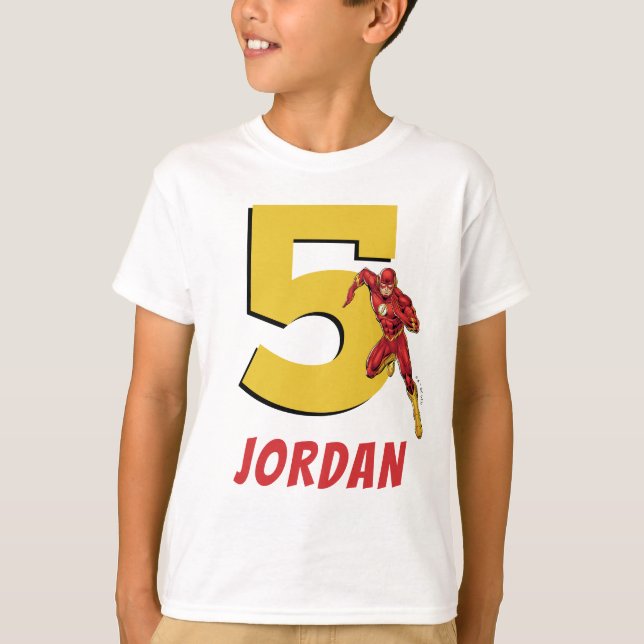 Camiseta Comics de personalizado DC | Cumpleaños Flash (Anverso)