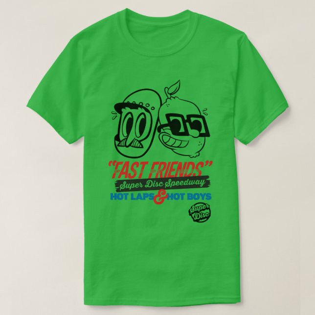 Camiseta Comics de Super Disk de Fast Friends (Diseño del anverso)