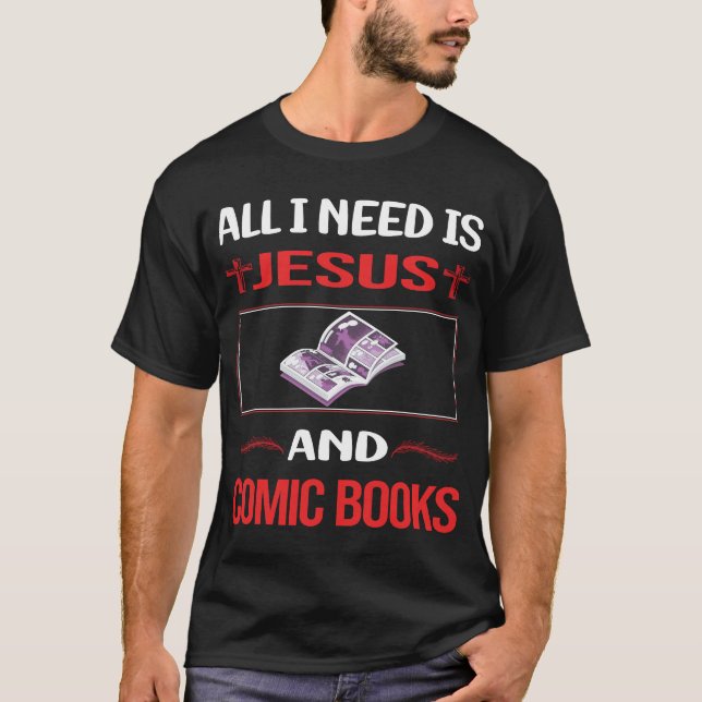 Camiseta Cómics divertidos de Jesús Comic Books (Anverso)