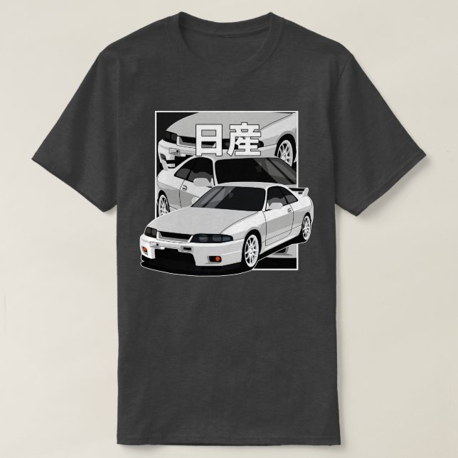 Camiseta Comics japoneses de Nissan Skyline Gtr r33 (Diseño del anverso)