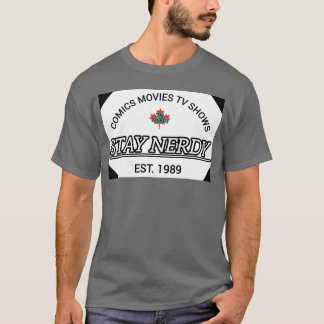 Camiseta Cómics MoviesV Show Stay Nerdy Est 1989