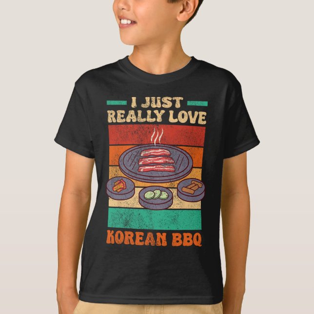 Camiseta Comida asiática divertida - Bbq coreano (Anverso)