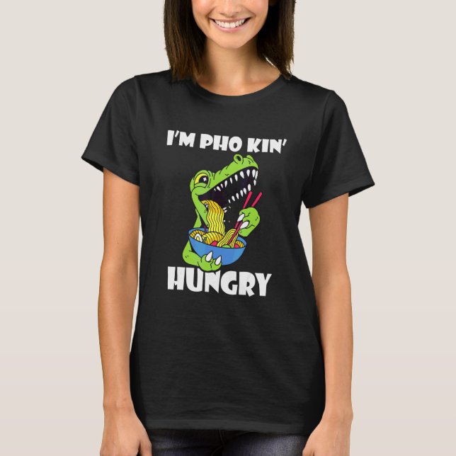 Camiseta Comida Asiática Hambriento Comida Juego de Palabra (Anverso)