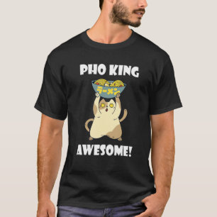 Camiseta Comida asiática Pho King Cat Tazón Pho Fideos viet