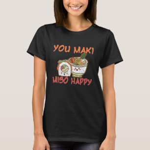Camiseta Comida asiática Ramen Nigiri Sashimi Maki Gracioso