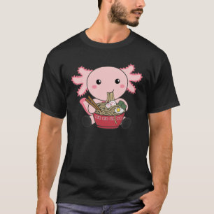 Camiseta Comida Axolotl Ramen Comida japonesa Kawaii Animal