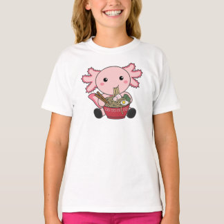 Camiseta Comida Axolotl Ramen Comida japonesa Kawaii Animal