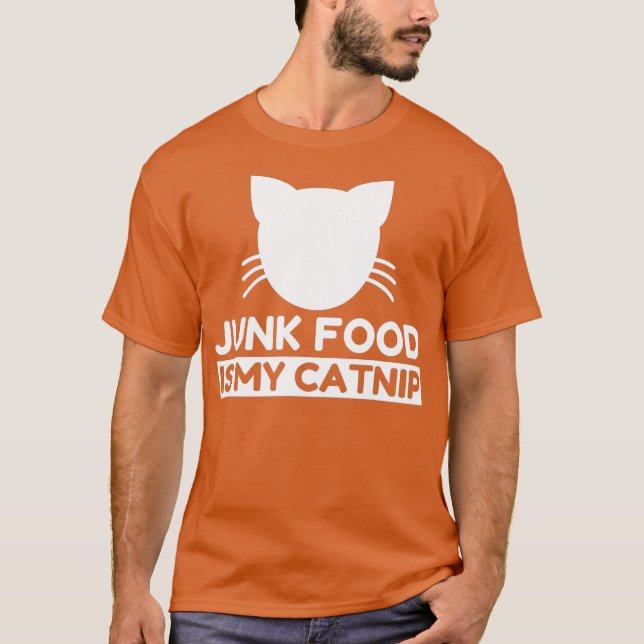 Camiseta comida basura Lover Gracioso Gato Regalos (Anverso)
