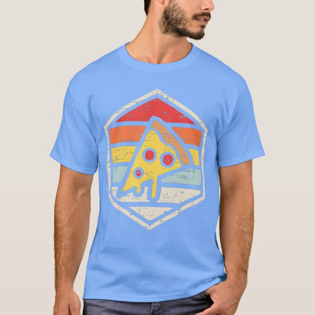 Camiseta Comida basura retro pizza (Anverso)