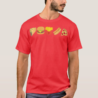 Camiseta Comida basura Taco Burger Fries Pizza de Perro Cal