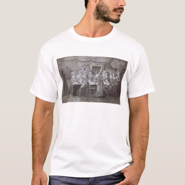 Camiseta Comida Boda nocturna (Anverso)