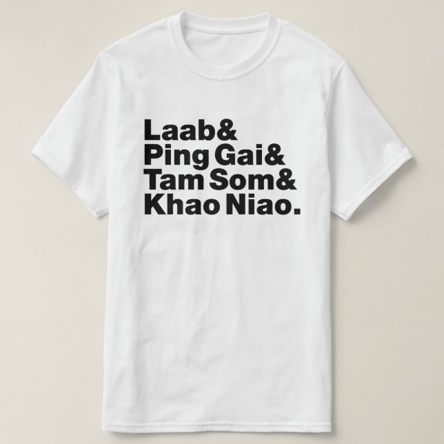 Camiseta Comida callejera de Laotian (Diseño del anverso)
