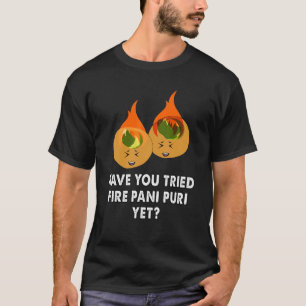Camiseta comida callejera india tendencia fire pani puri